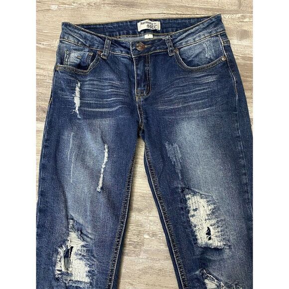 Harmony + Havoc Distressed Skinny Jeans Women’s Junior’s Size 7 - Picture 3 of 8